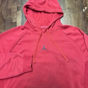 Vintage Y2K Nike Air Jordan Center Jumpman Logo Dri Fit Smoked‎ Hoodie Mens XL